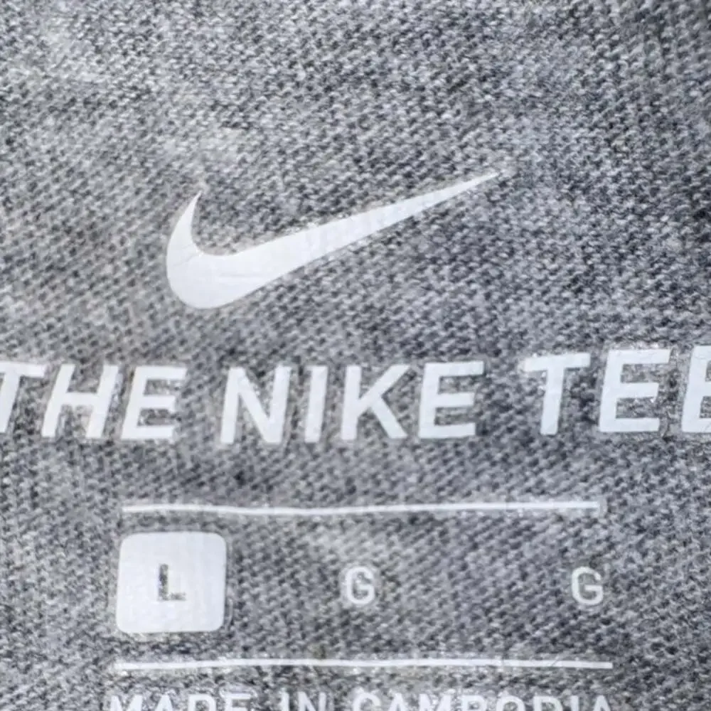 Nike Kids Heather Grey Chenille Logo T-Shirt